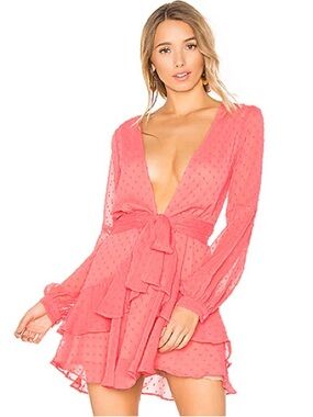 For Love And Lemons Long Sleeve Mini Dress
